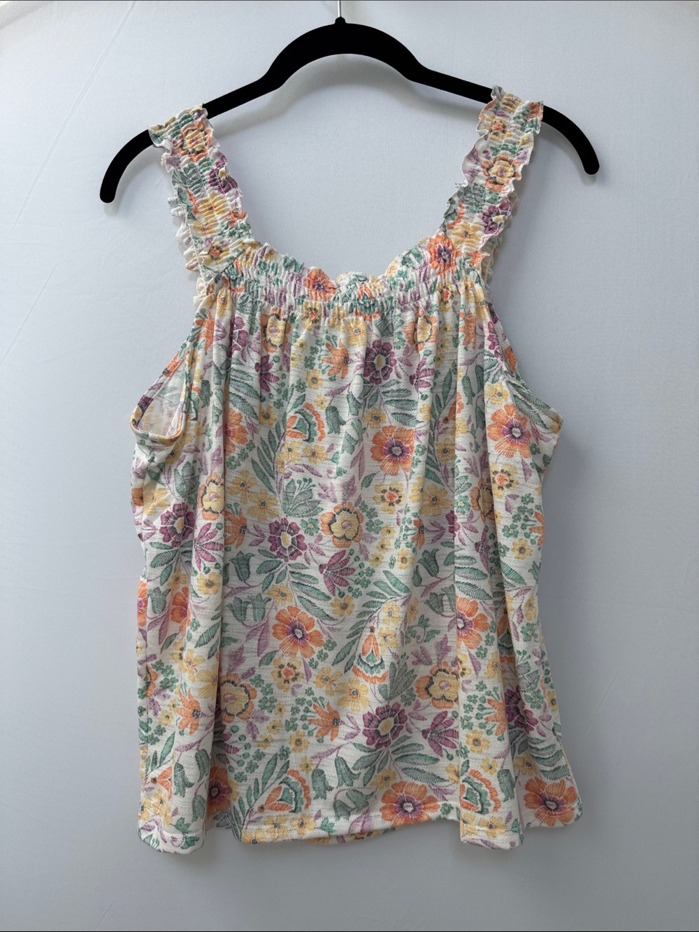 LC Lauren Conrad Floral Smocked Tank Top - Picture 5 of 6